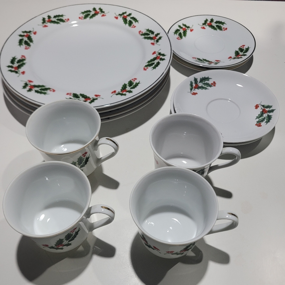 Festive Holly Dinnerware Set